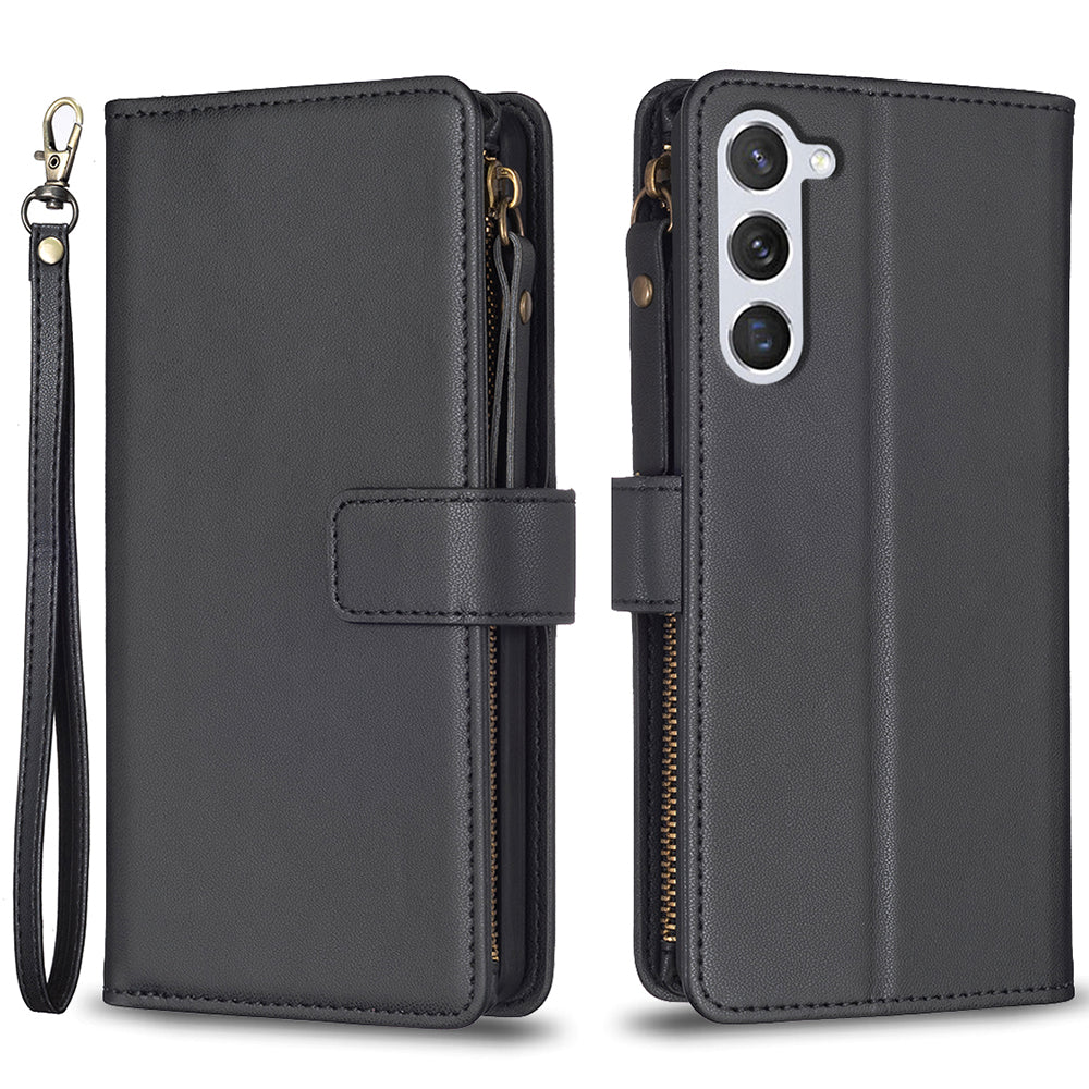 BF19 For Samsung Galaxy S23 Dustproof Phone Shell Zippered Phone Case PU Leather Wallet Stand Cover BF19 For Samsung Galaxy S23 Dustproof Phone Shell Zippered Phone Case PU Leather Wallet Stand Cover